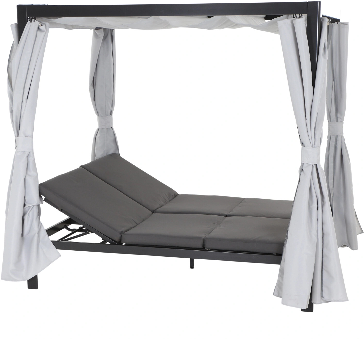 Siena Garden Waikiki Loungebett inkl. mit Dach Textil Anthrazit