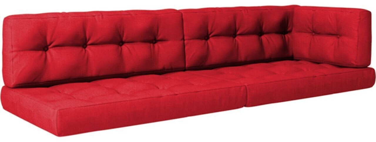 VICCO Ensemble de coussins palette 5 pièces rouge