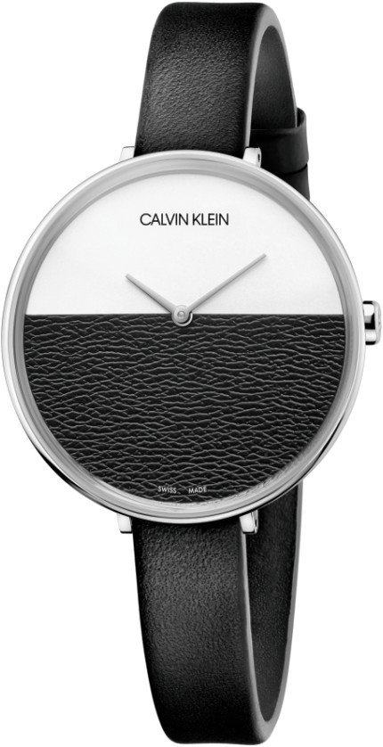 Calvin Klein rise K7A231C3 Uhr Damen Weiß Grau Lederarmband