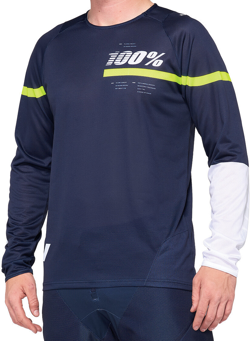 100% R-Core DH Trikot Men dark blue/yellow