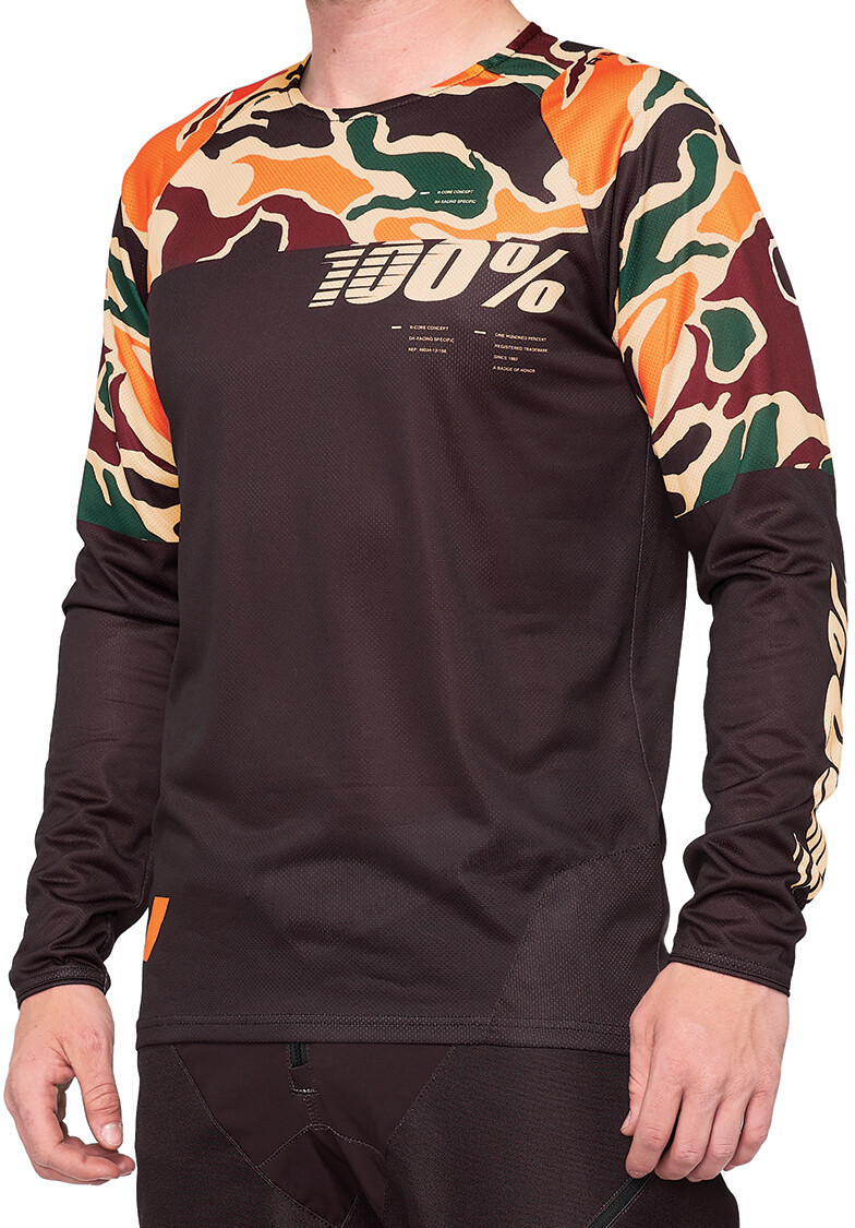 100% R-Core DH Trikot Men merlot/camo