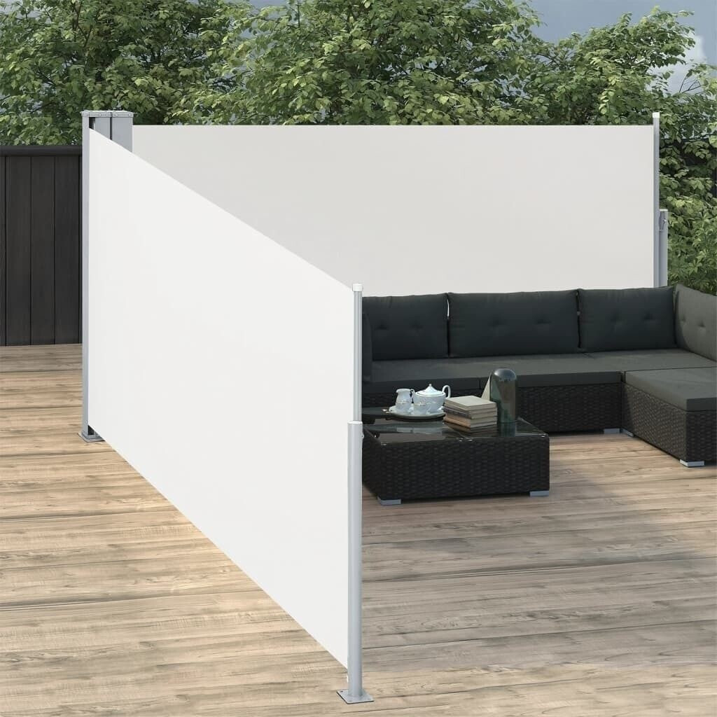 vidaXL Retractable side curtain 120 x 1000 cm cream