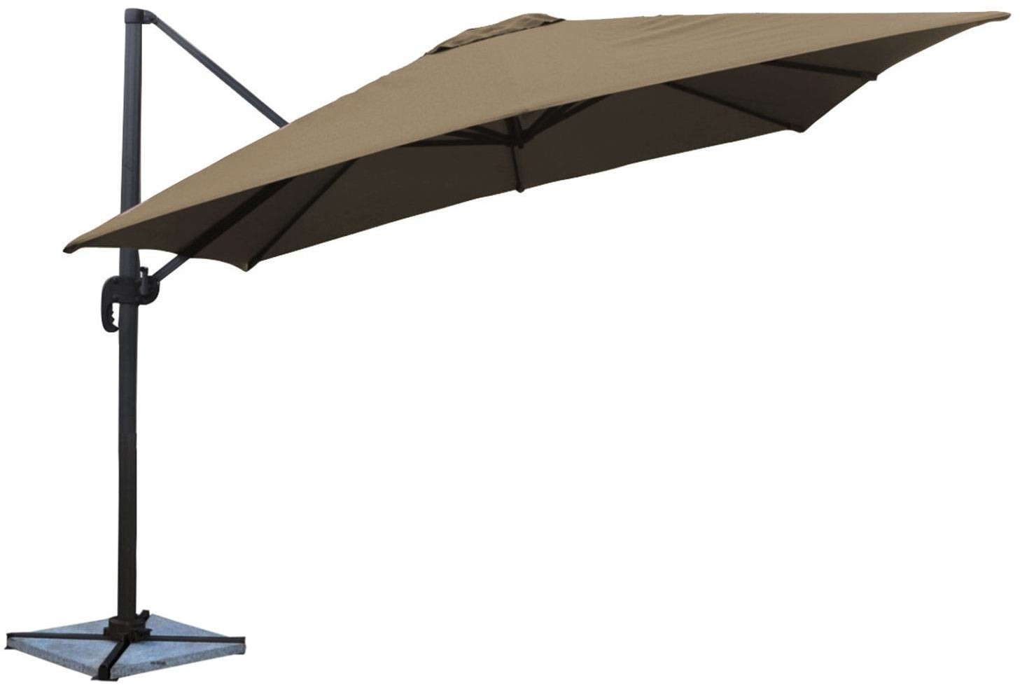Happy Garden Parasol déporté 3 x 3 m Molokai taupe