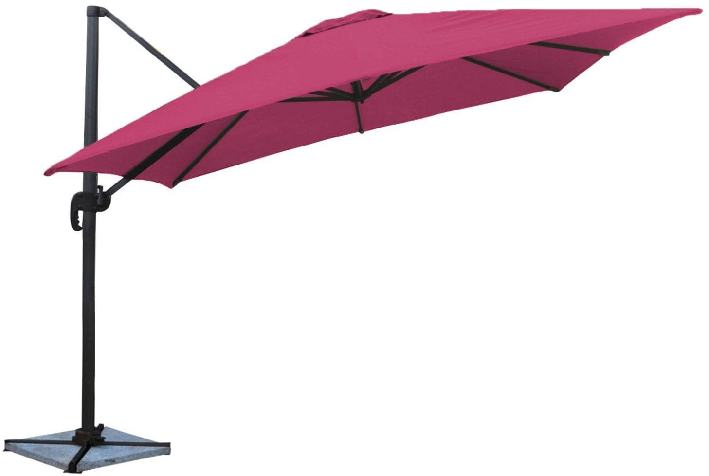 Happy Garden Parasol déporté 3 x 3 m Molokai fuchsia