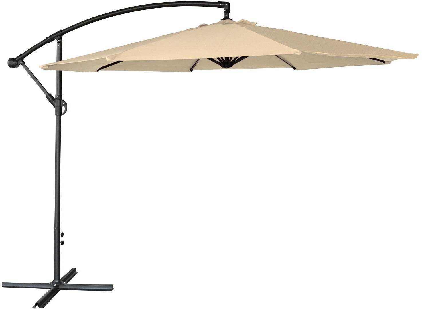 Happy Garden Parasol déporté rond 3 m Oahu beige