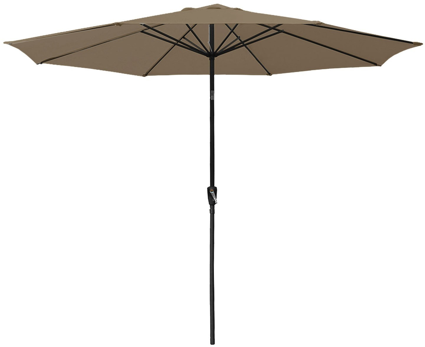 Happy Garden Parasol droit rond 3,3 m Hapuna taupe