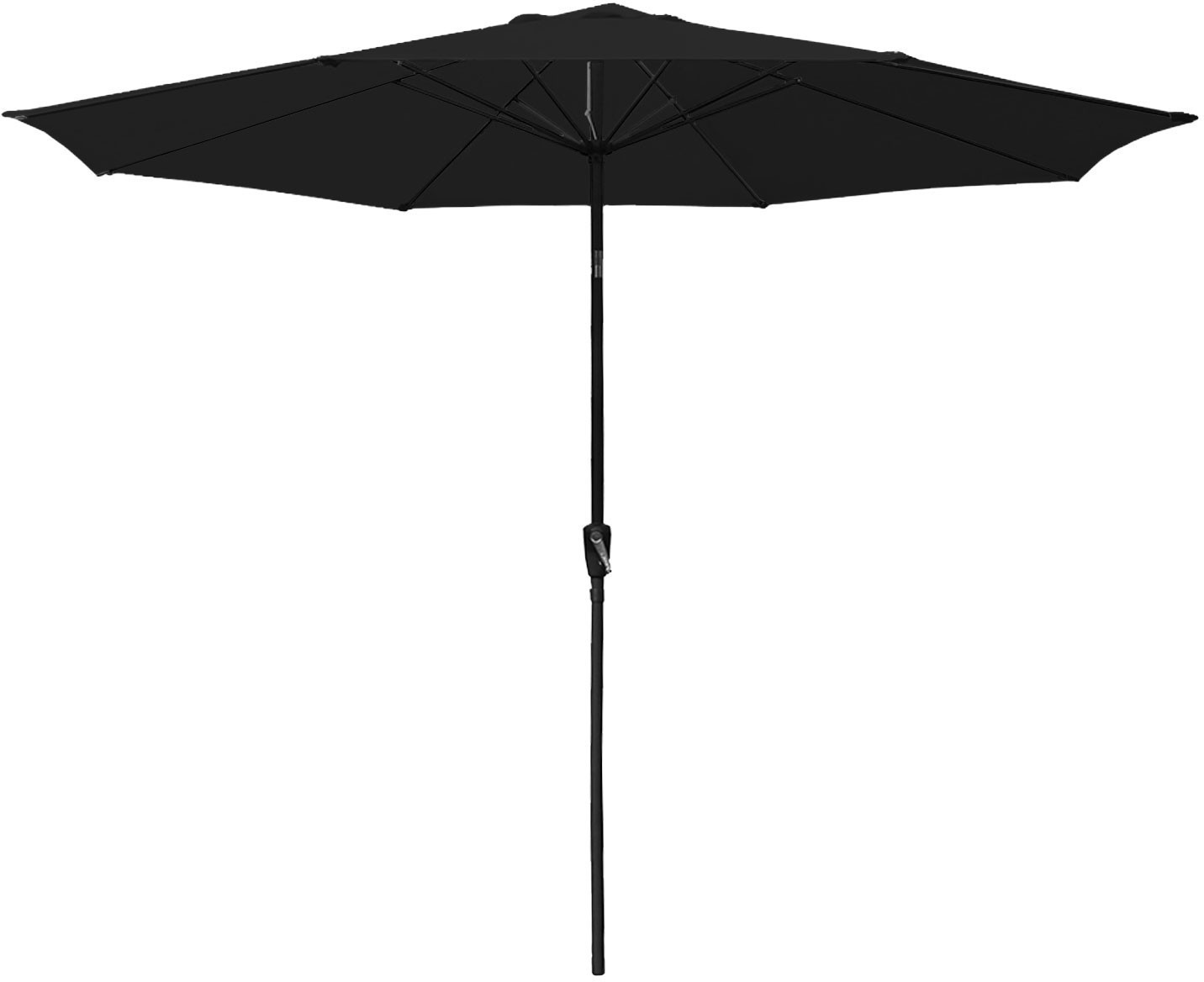 Happy Garden Parasol droit rond 3,3 m Hapuna noir