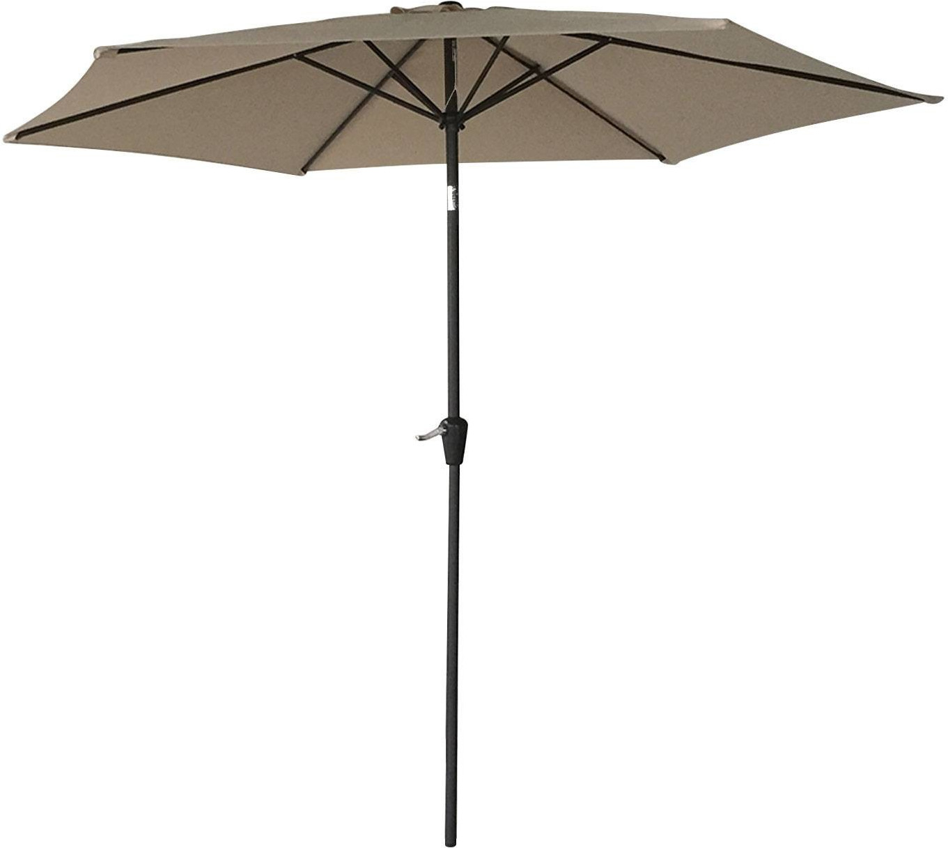 Happy Garden Parasol droit rond 2,7 m Hapuna taupe
