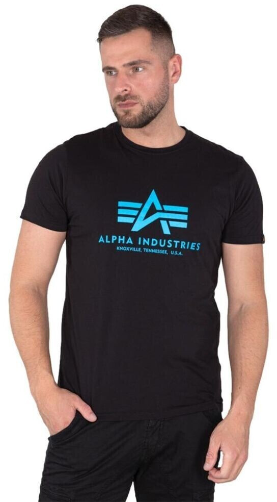 Alpha Industries Basic T-Shirt black türkis (100501-93)