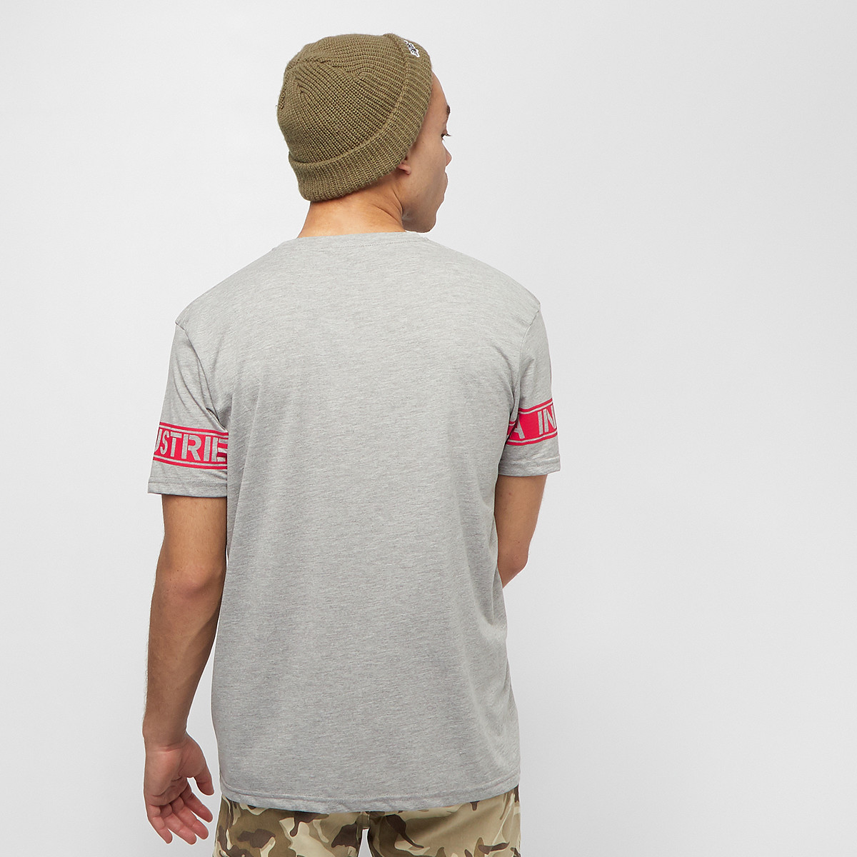 Alpha Industries Sleeve Print T-Shirt gray (126542-17)