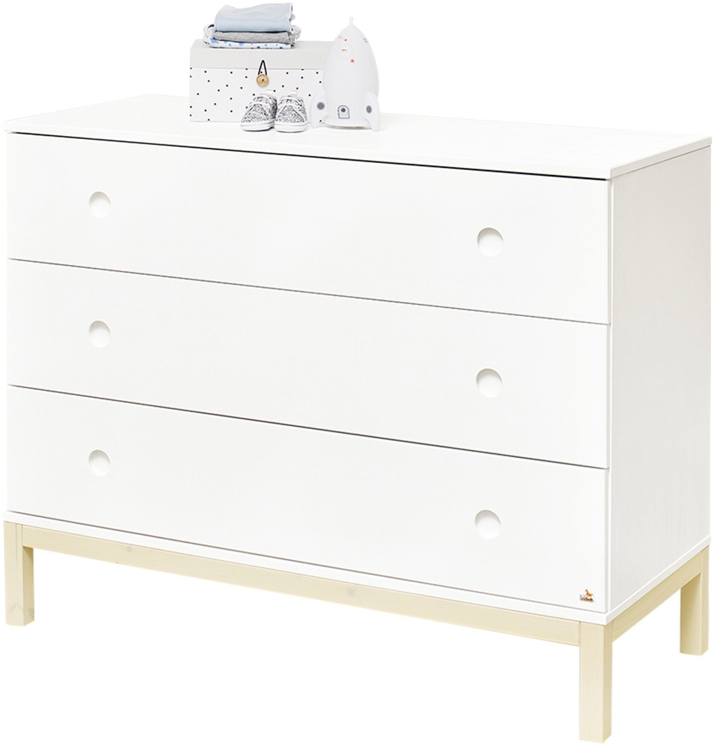 Pinolino Baby Changing Unit Skadi wide white/cremewhite