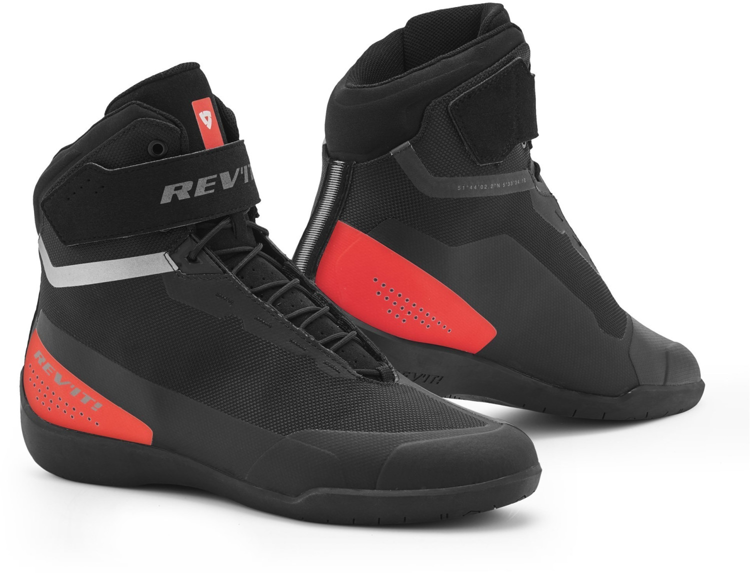 REV'IT! Mission Black/Neon Red