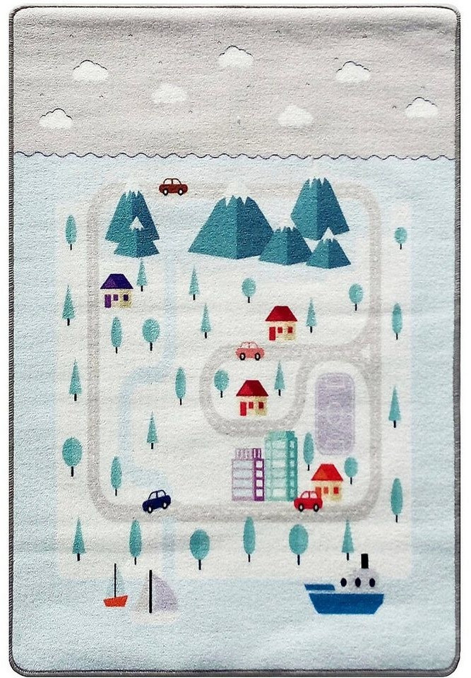 Livone Happy Rugs Playlove (90x130 cm) Mountain Silver Grey