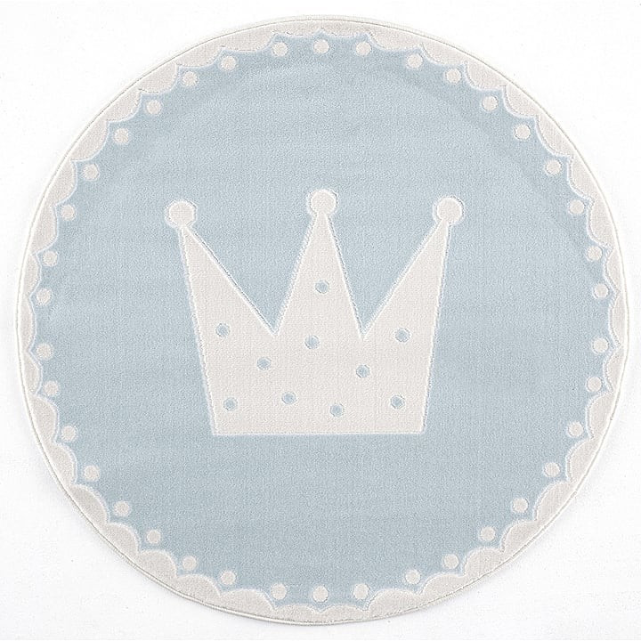 Livone Happy Rugs Crown (ø 133 cm) Blue/White