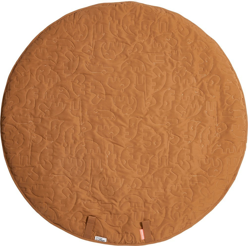 Done by Deer Round Play Mat Sleepy mustard
