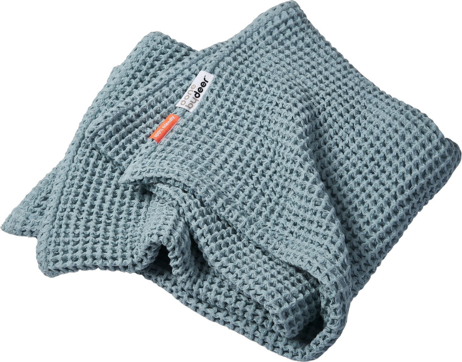 Done by Deer Waffle Blanket blue