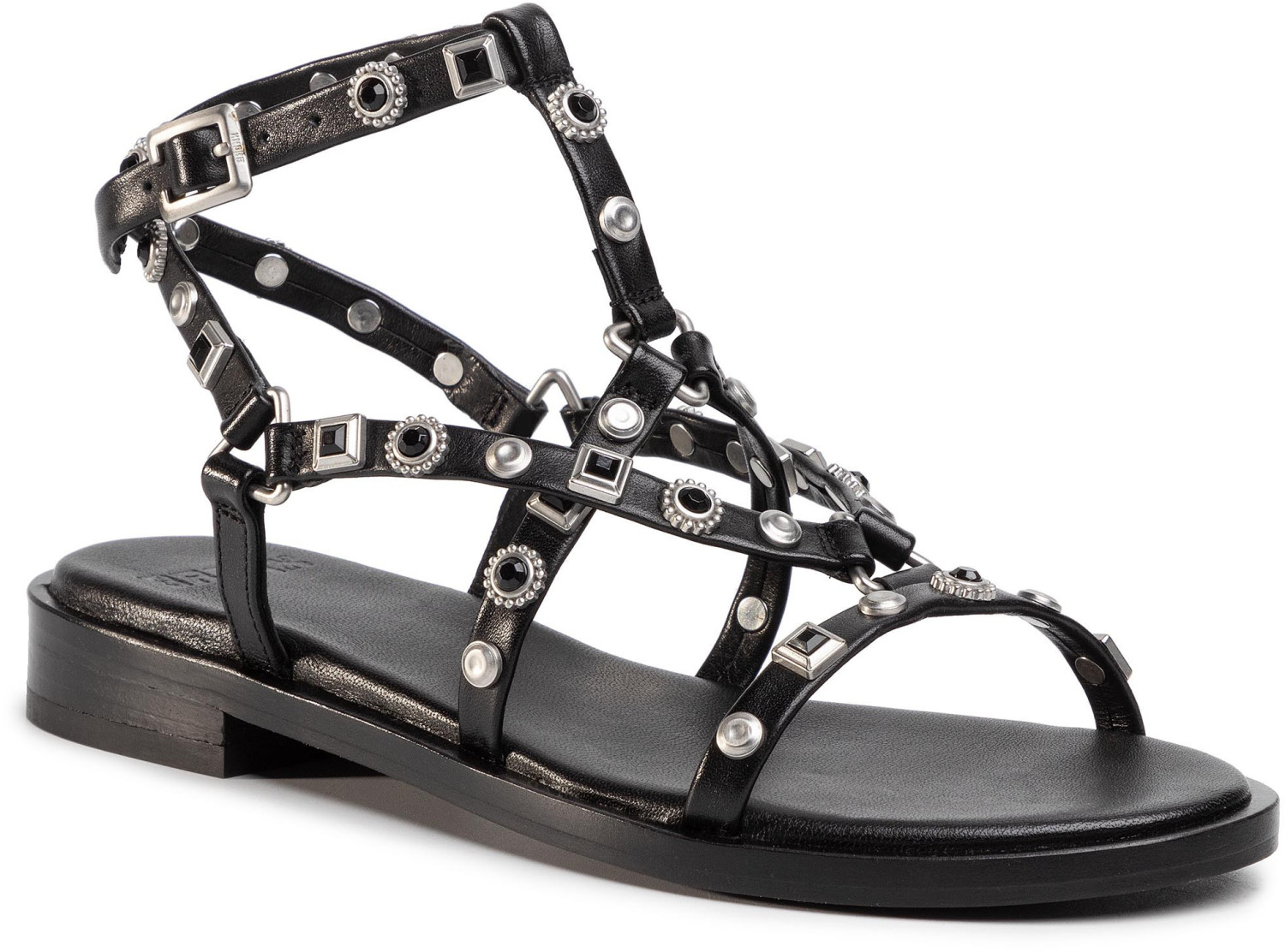 Bronx Gladiator Sandals (84820-A)  black/silver