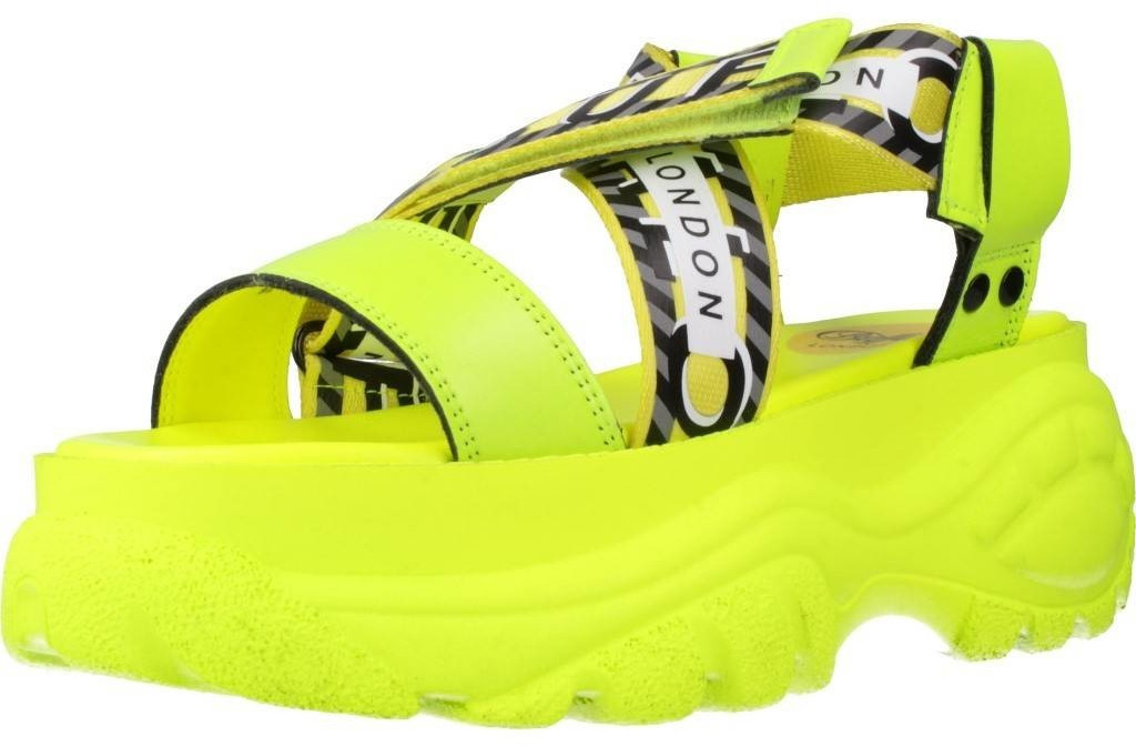 Buffalo Platform Sandals London Bo neon yellow