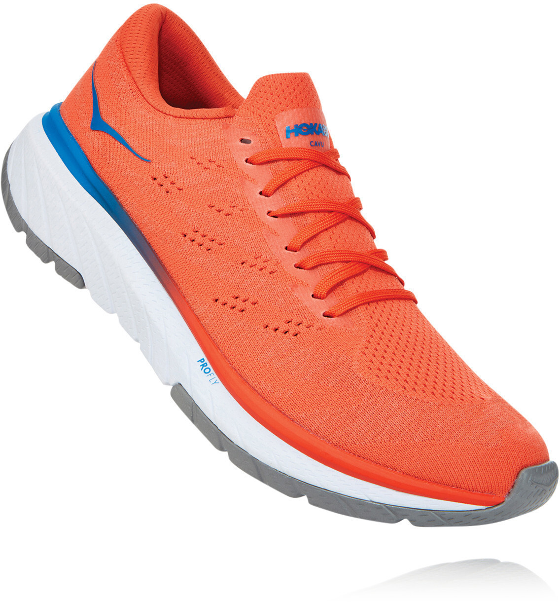 Hoka One One Cavu 3 mandarin red/white