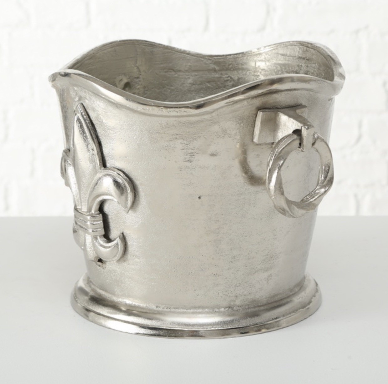 Boltze  Wine cooler Lily aluminum antique silver