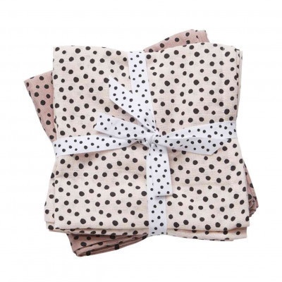 Done by Deer Burp Cloth 2-Pack happy dots powder