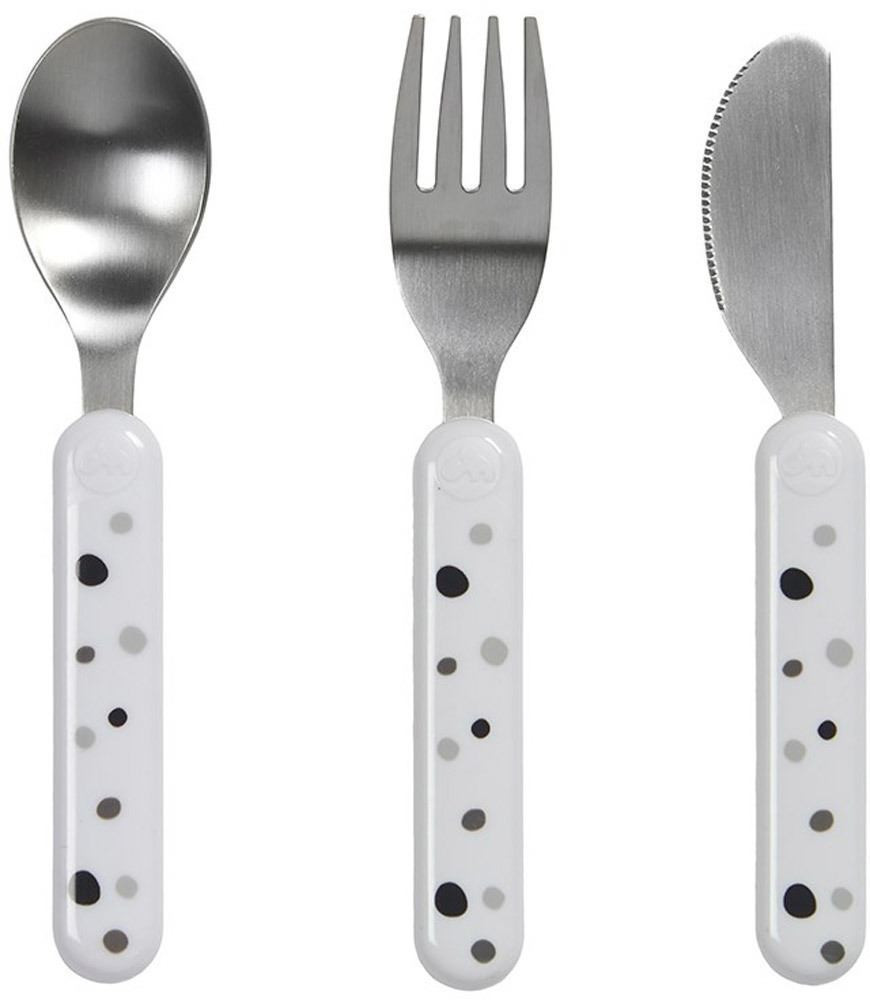 Done by Deer Cutlery Set Dreamy dots white