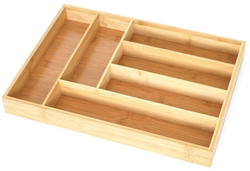 H.H.G. Cutlery Organiser Bamboo 5 x 31 x 43 cm (HHG-833)