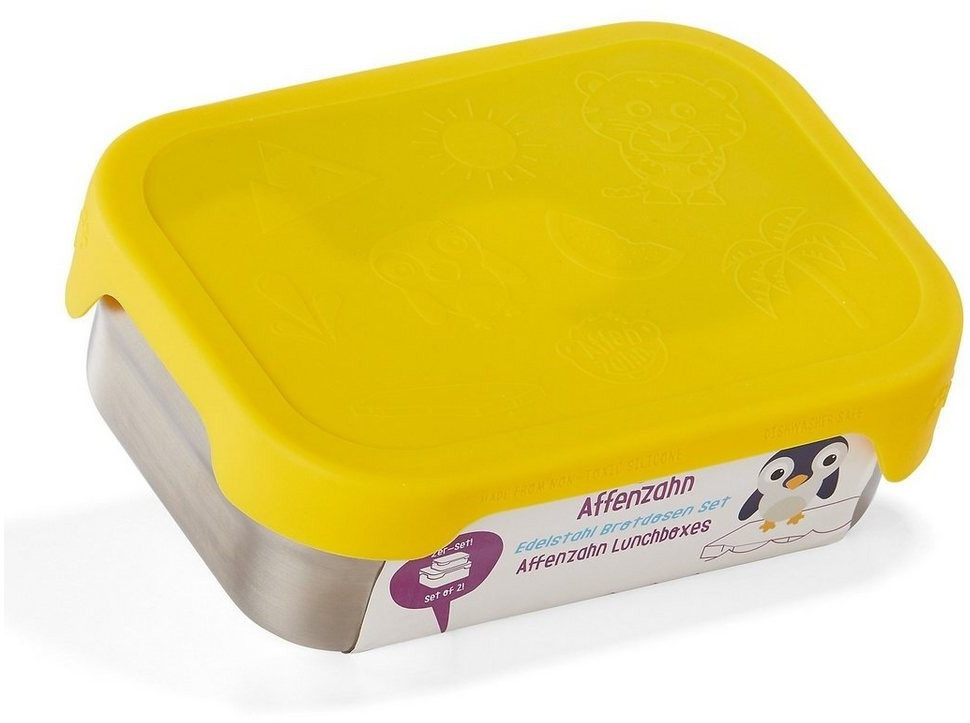 Affenzahn Stainless steel Lunch Box Set Gelb 2 pcs.
