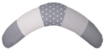 Ullenboom Patchwork Nursing Pillow stars grey