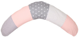 Ullenboom Patchwork Nursing Pillow pink grey
