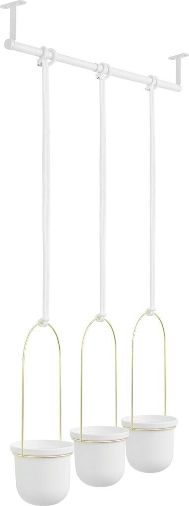 Umbra Triflora white/brass