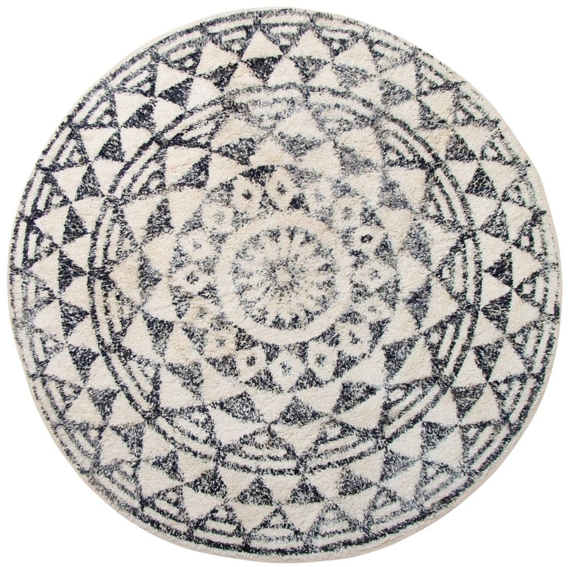 HKliving Greek Key Ø120cmSand Grey