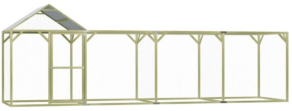 VidaXL Poulailler pinède imprégnée 6 x 1,5 x 2 m (278402)