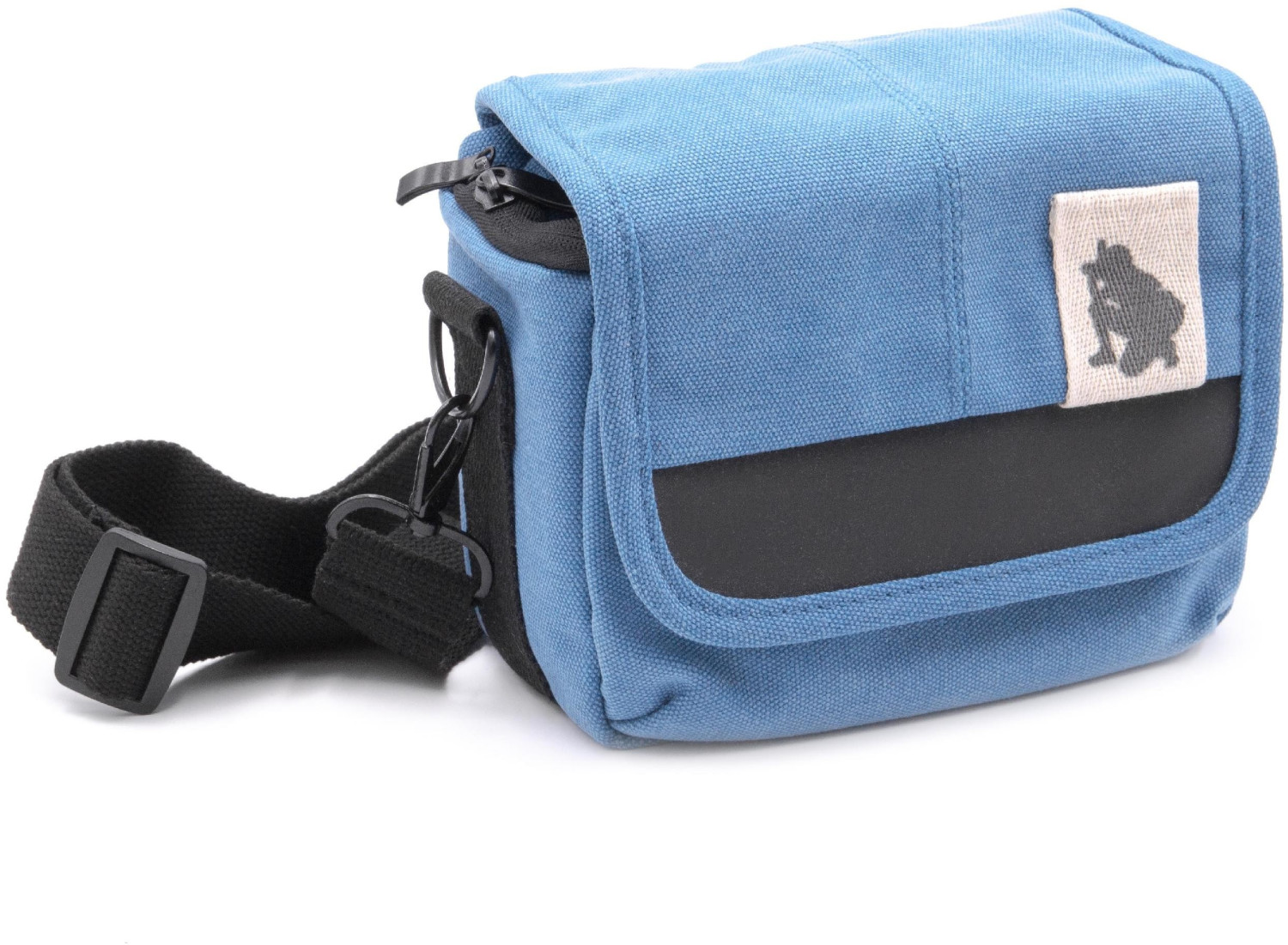 vhbw Canvas Camera Bag for Panasonic Lumix DC-TZ91, DMC-FZ1000, DMC-FZ2000, DMC-FZ300 blue