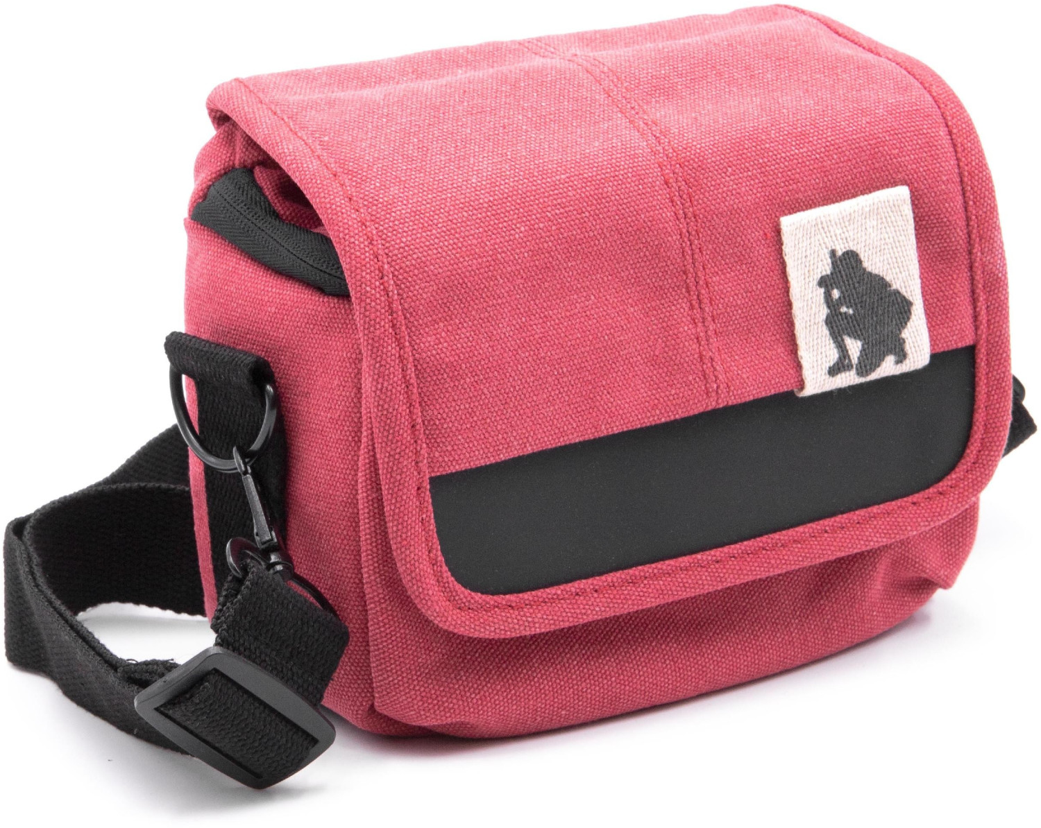 vhbw Canvas Camera Bag for Panasonic Lumix DC-TZ91, DMC-FZ1000, DMC-FZ2000, DMC-FZ300 red