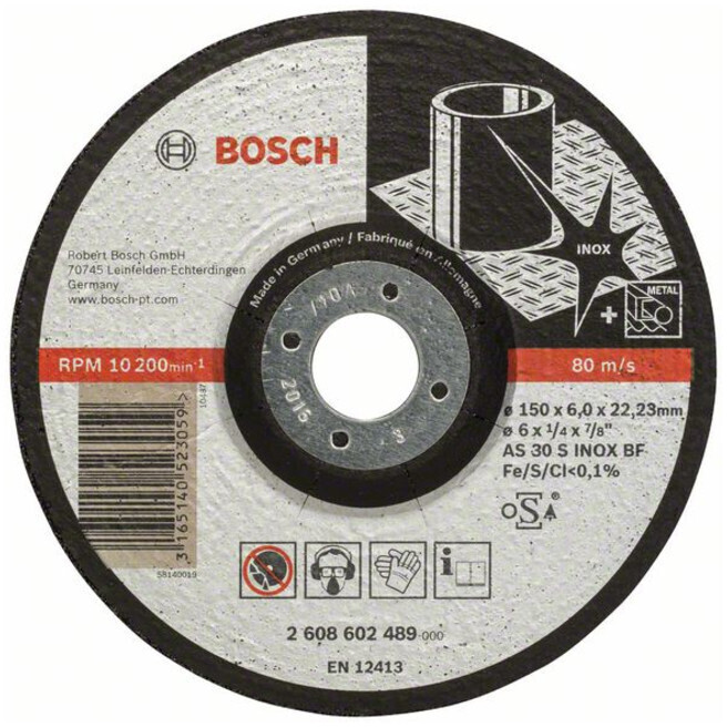 Photos - Abrasive Wheel / Belt Bosch AS 30 S INOX 150 mm 2608602489 