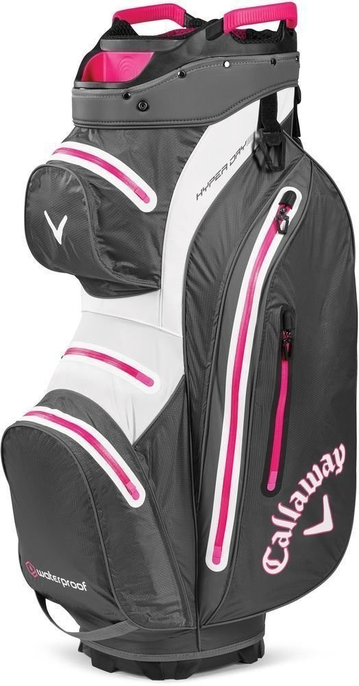 Callaway Hyper Dry Cartbag 15 charcoal/white/pink