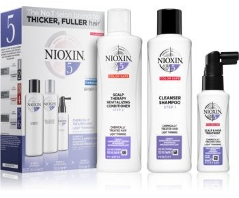 Nioxin System 5 Color Safe Chemically Treated Hair Light Thinning cosmetic set