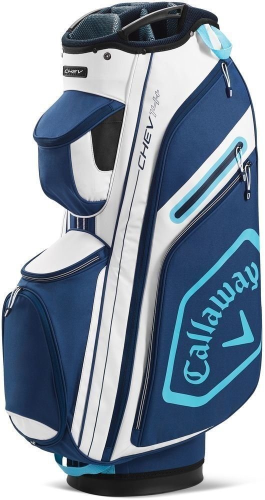 Callaway Chev 14+ Cart Bag white/navy/light blue