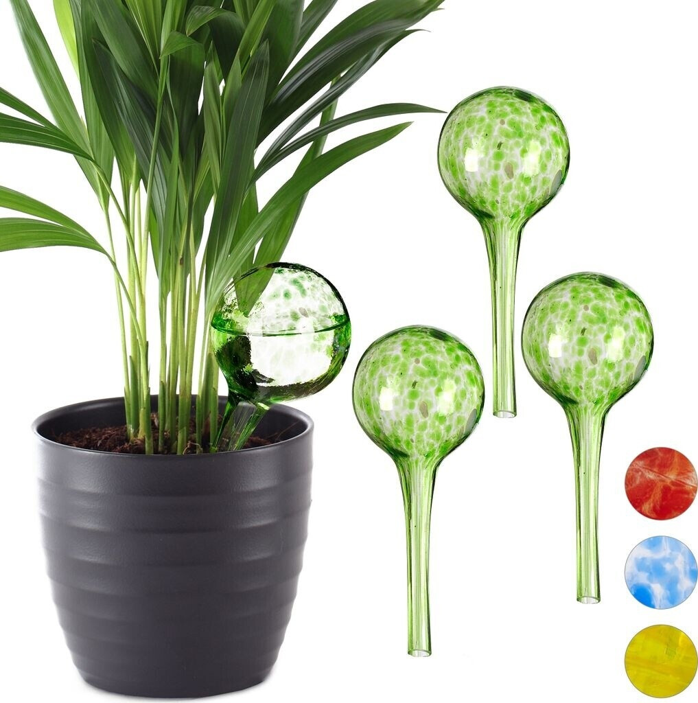 Relaxdays Set of 4 Watering Bulb Green (10028479)
