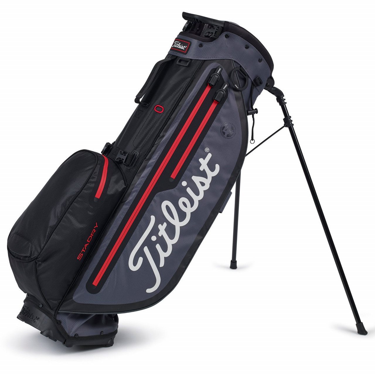 Titleist Players 4 Plus StaDry Stand Bag (TB9SX3) black/charcoal/red
