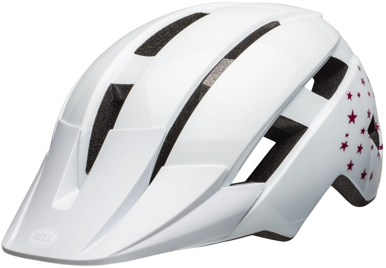 Bell Sidetrack II helmet Jugend white stars