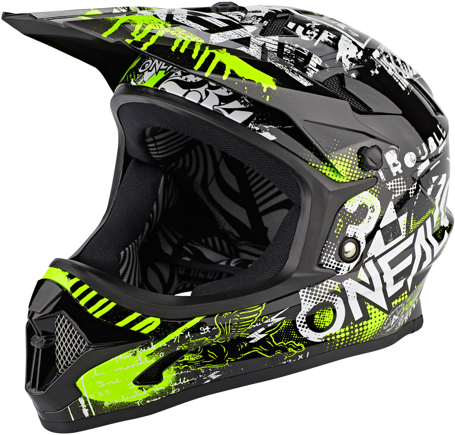 O'Neal Backflip helmet Attack Jugend black/neon yellow