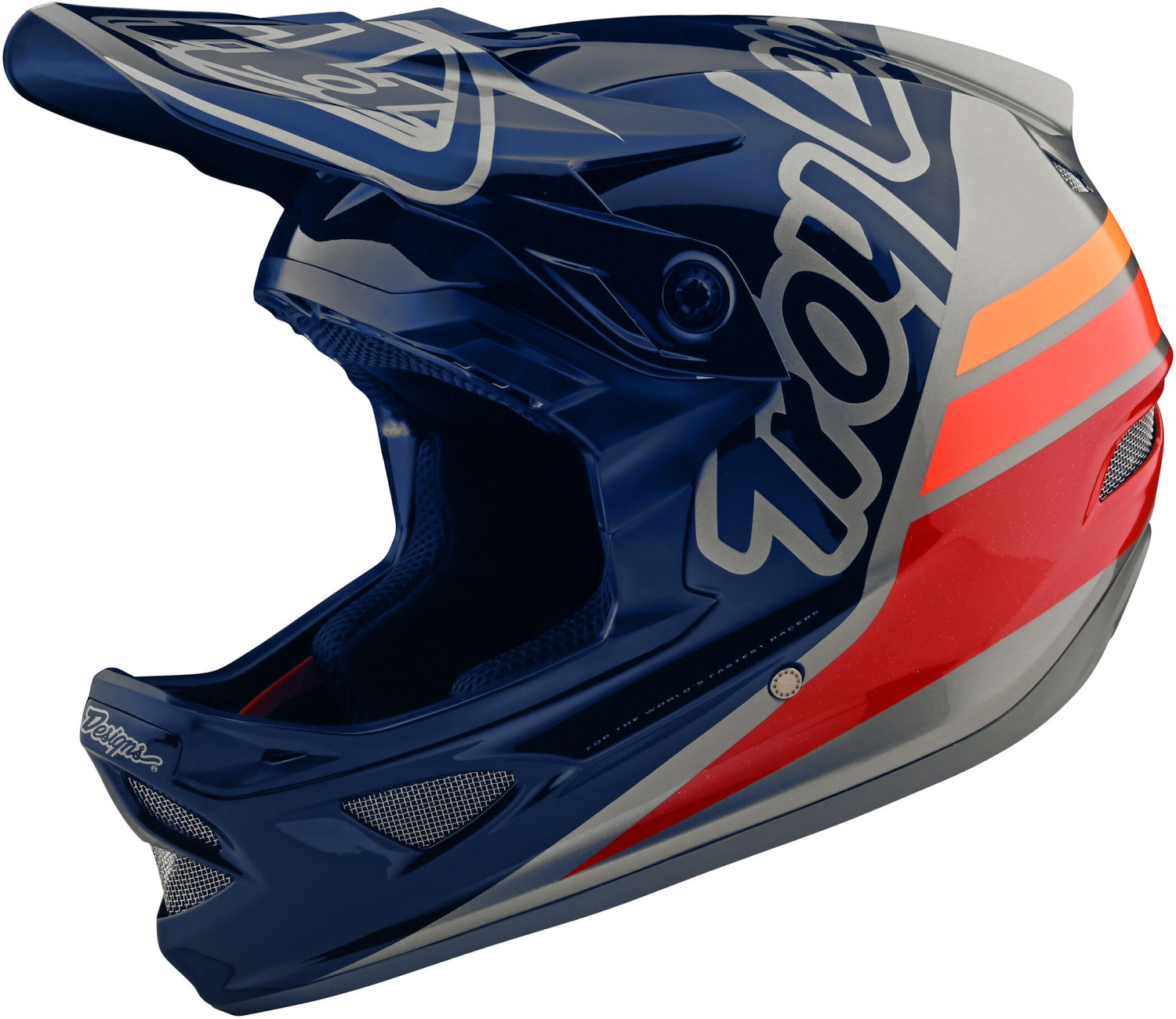Troy Lee Designs D3 Fiberlite helmet silhouette navy/silver