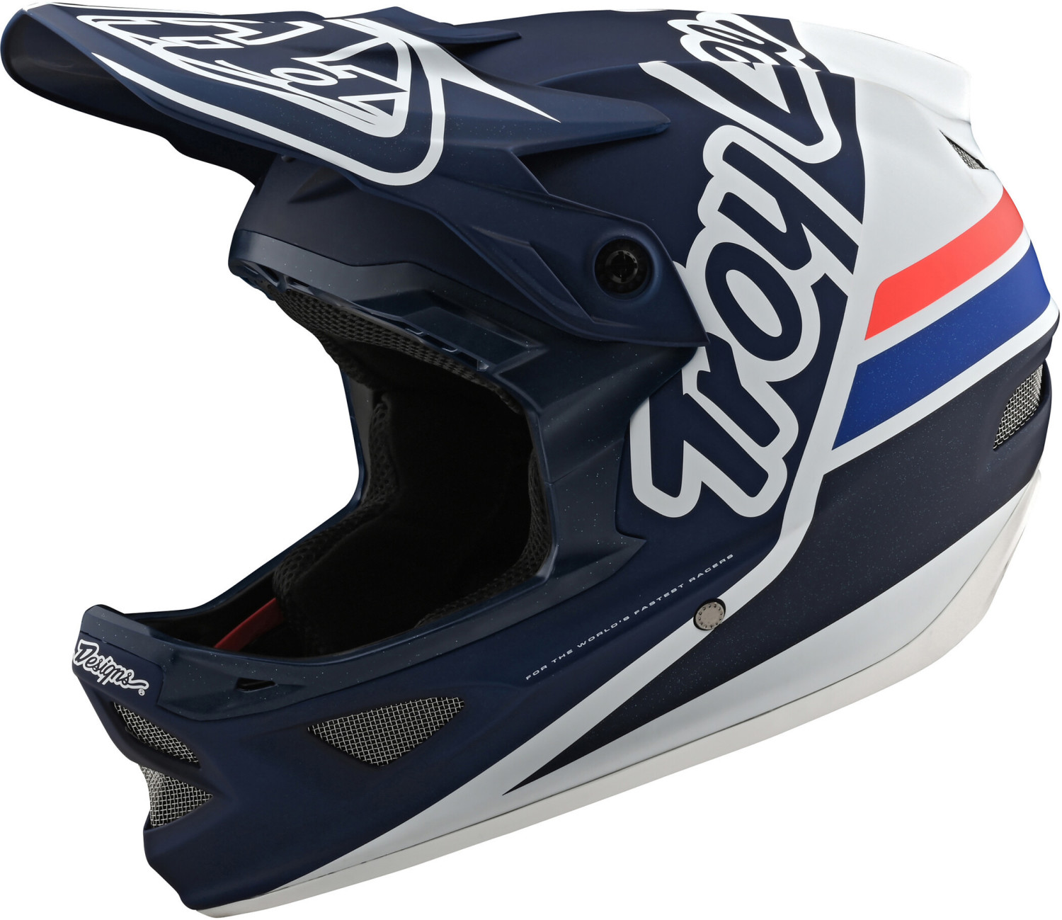 Troy Lee Designs D3 Fiberlite helmet silhouette white/navy