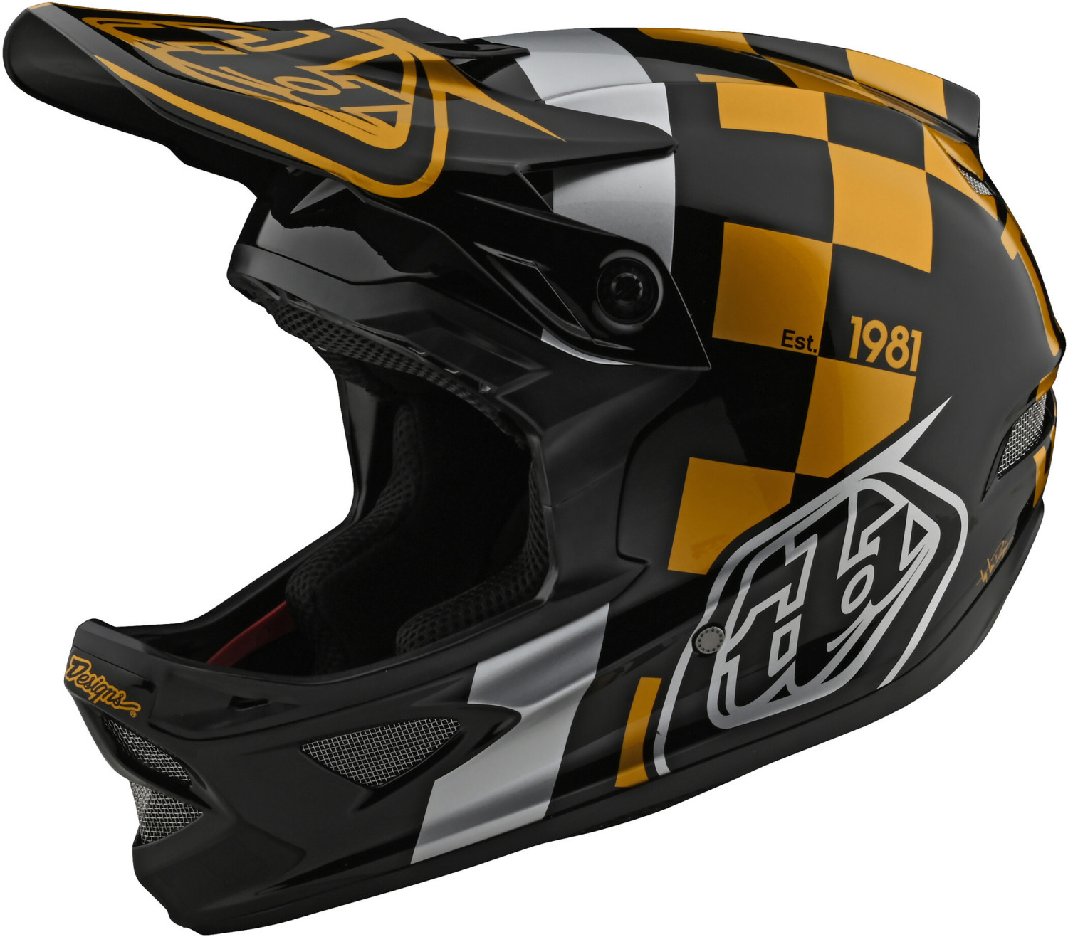 Troy Lee Designs D3 Fiberlite helmet raceshop black/gold