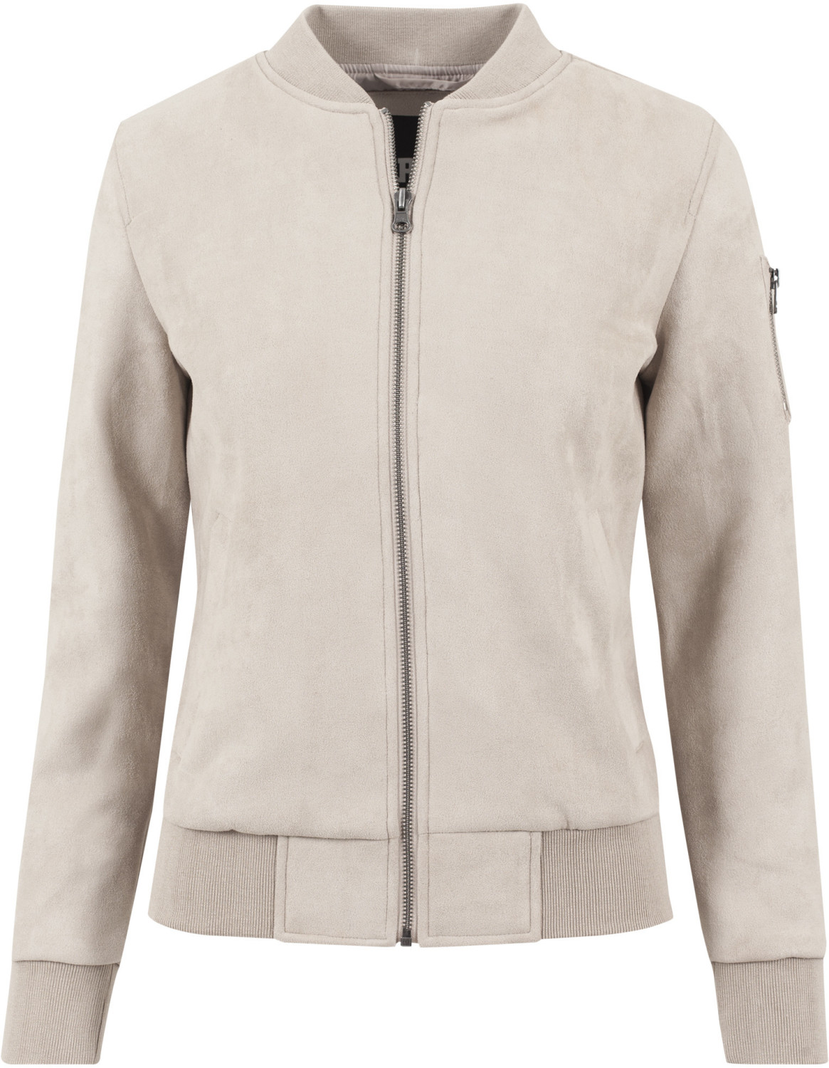 Urban Classics Ladies Imitation Suede Bomber Jacket (TB1358) sand