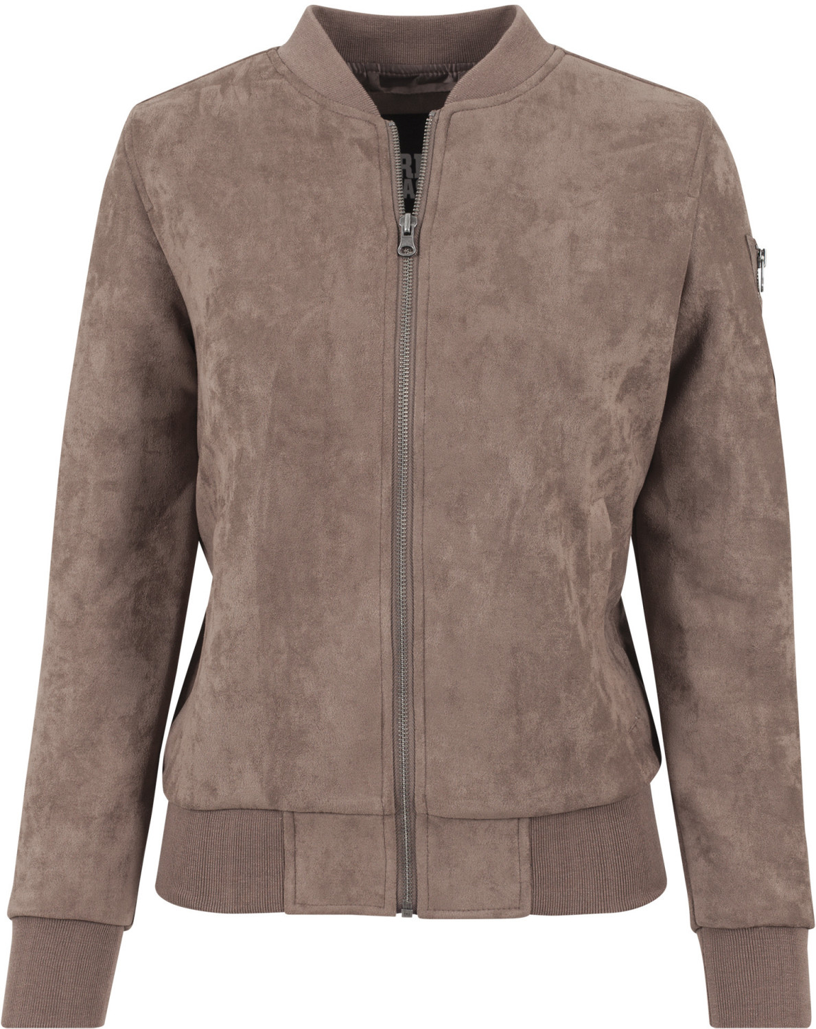 Urban Classics Ladies Imitation Suede Bomber Jacket (TB1358) taupe