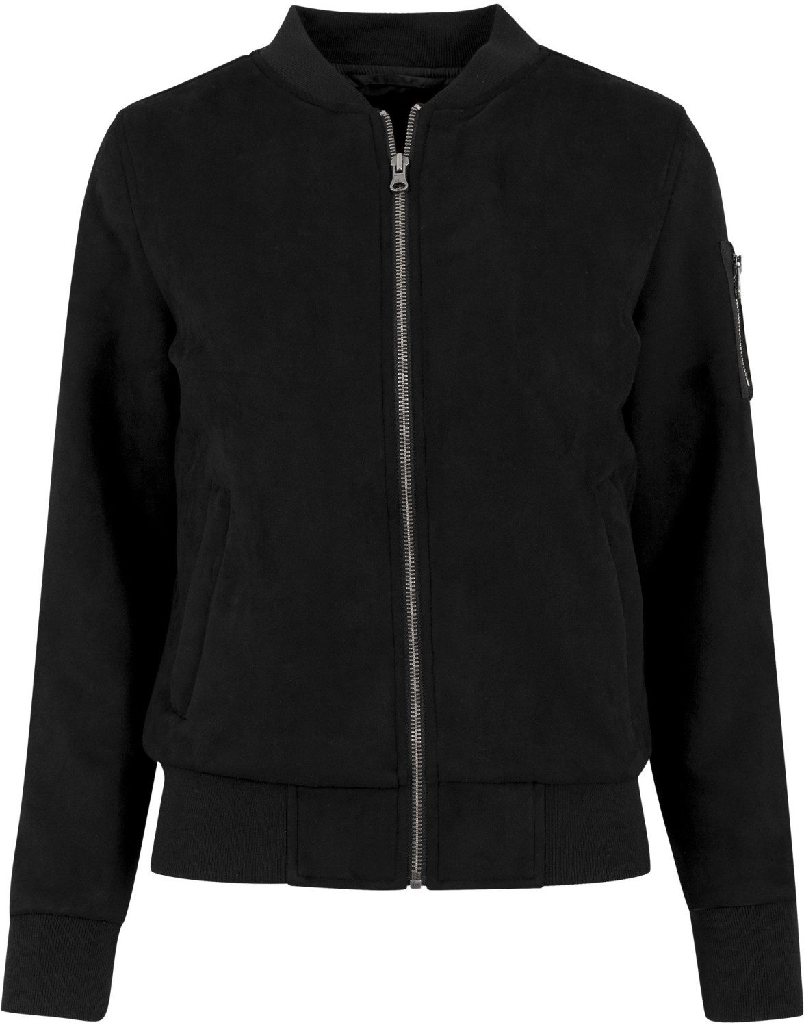 Urban Classics Ladies Imitation Suede Bomber Jacket (TB1358) black