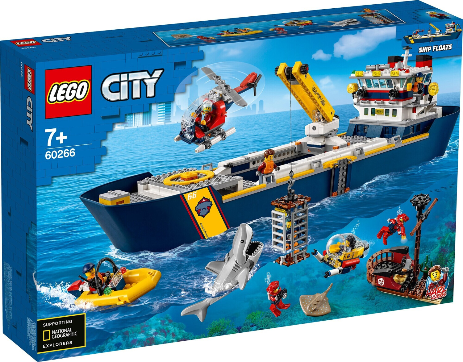 Soldes LEGO City - Le bateau d'exploration océanique (60266) 2024